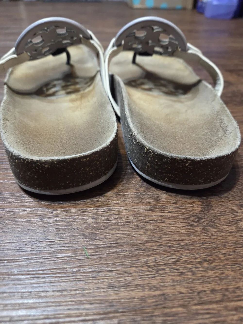 Tory Burch Miller Cloud Spring Lavender Leather Sandals Shoes 9